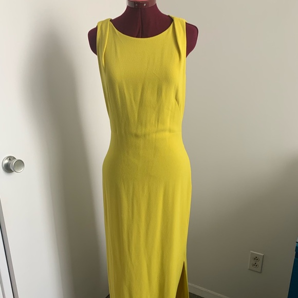Whistles Toe Back Maxi dress sz 6 yellow - Picture 2 of 7